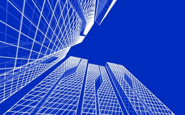 soyut mimari 3d çizim