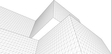 soyut mimari 3d çizim