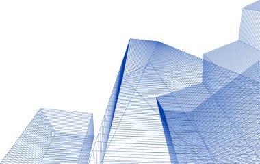 soyut mimari 3d çizim