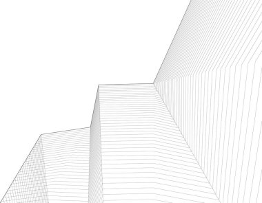 soyut mimari 3d çizim