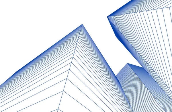 Architecture Abstraite Illustration Croquis — Image vectorielle