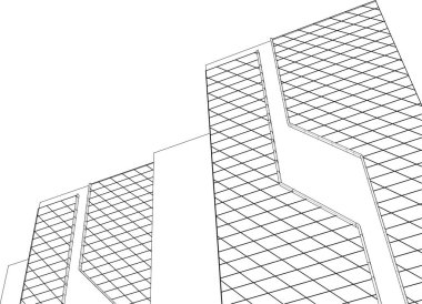 soyut mimari 3d çizim