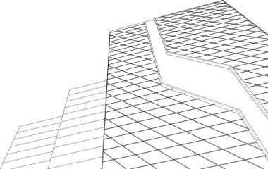 soyut mimari 3d çizim