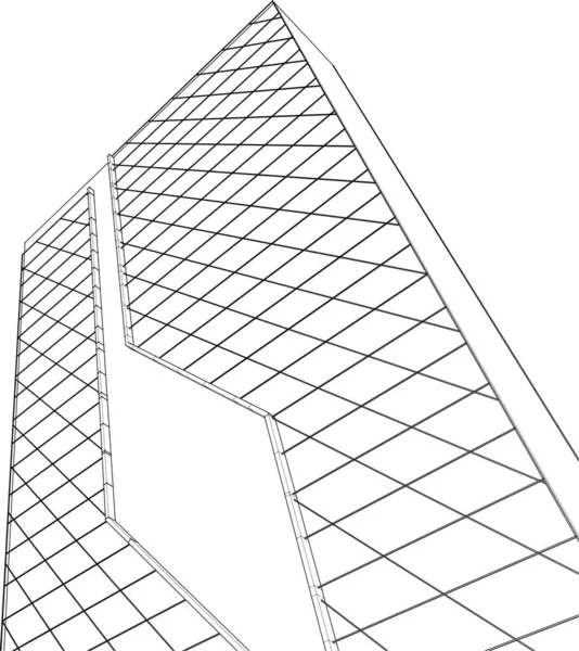 Abstracta Arquitectura Ilustración Boceto — Vector de stock