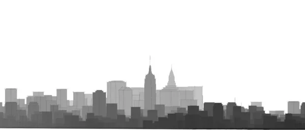 城市工业景观3D图解 — 图库照片