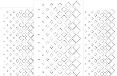 Modern mimari gökdelenleri 3D illüstrasyon, düz cephe şekilleri