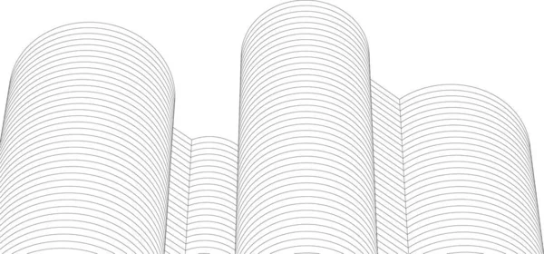 Moderne Architectuur Wolkenkrabbers Illustratie — Stockvector