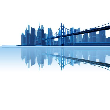 şehir sanayi manzarası 3D illüstrasyon