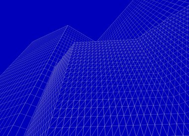 şehir soyut mimarisi 3d illüstrasyon arkaplanı