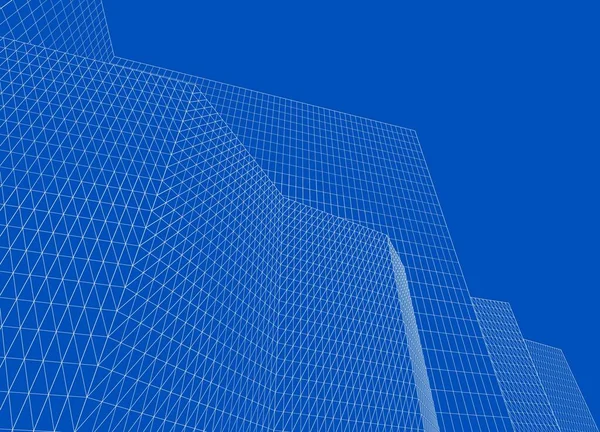 şehir soyut mimarisi 3d illüstrasyon arkaplanı