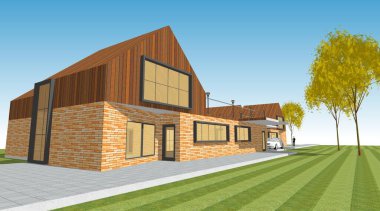 ev mimarisi çizimi 3d illüstrasyon