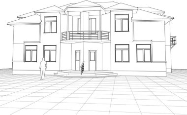 soyut mimari duvar kağıdı tasarımı, dijital konsept arkaplan