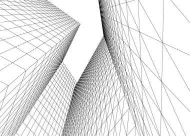 soyut mimari duvar kağıdı tasarımı, dijital konsept arkaplan