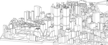 soyut mimari duvar kağıdı tasarımı, dijital konsept arkaplan