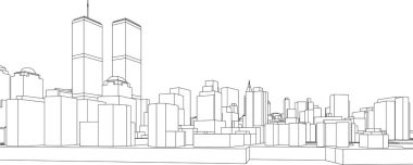 soyut mimari duvar kağıdı tasarımı, dijital konsept arkaplan