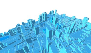 soyut mimari duvar kağıdı tasarımı, dijital konsept arkaplan