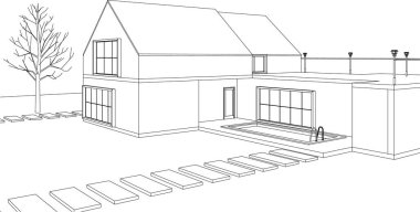 soyut mimari duvar kağıdı tasarımı, dijital konsept arkaplan