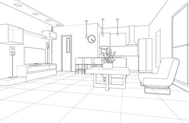 soyut mimari duvar kağıdı tasarımı, dijital konsept arkaplan