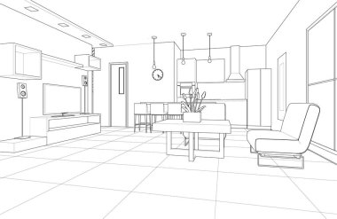 soyut mimari duvar kağıdı tasarımı, dijital konsept arkaplan