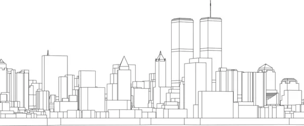 建筑墙纸设计 数字概念背景 — 图库矢量图片