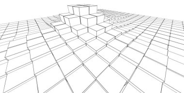 soyut geometri 3d biçimlendirmesi