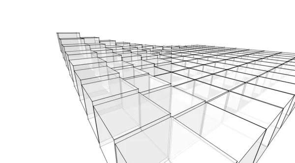 Cubos Geometría Abstracta Renderizado —  Fotos de Stock