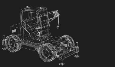 Traktör grafik çizimi 3d