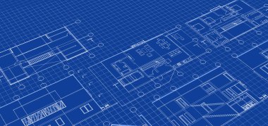 Modern ev çizimi 3d illüstrasyon