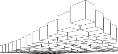 soyut geometri 3d biçimlendirmesi