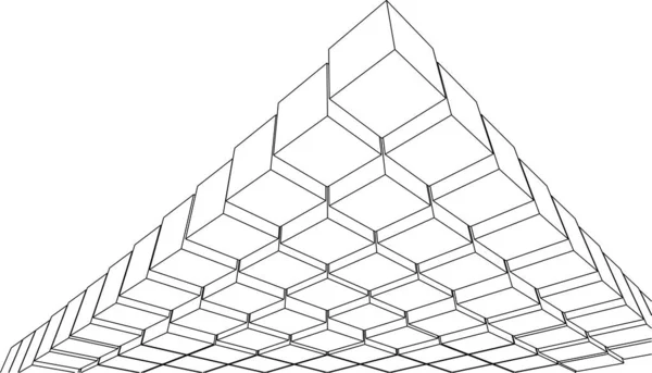 Кубики Абстрактна Геометрія Рендеринга — стоковий вектор