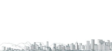 Mimari kentsel manzara 3D görüntüleme