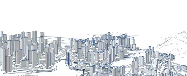 architecture urban landscape 3d rendering