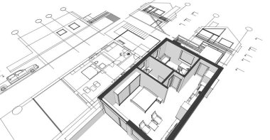  ev mimarisi proje taslağı 3D
