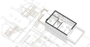  ev mimarisi proje taslağı 3D