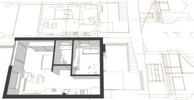 ev mimarisi proje taslağı 3D