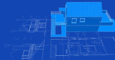 ev mimarisi proje taslağı 3D