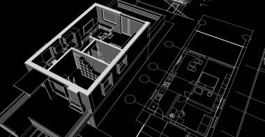  ev mimarisi proje taslağı 3D