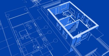  ev mimarisi proje taslağı 3D
