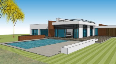 ev mimarisi çizimi 3d illüstrasyon