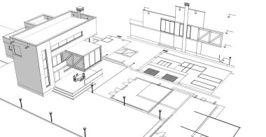 mimarlık evi çizimi 3d oluşturma