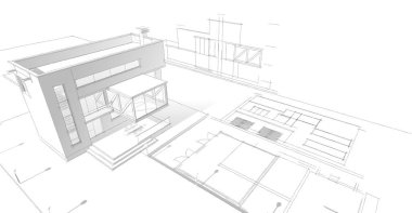 mimarlık evi çizimi 3d oluşturma