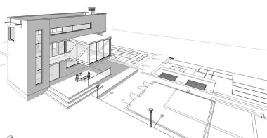 mimarlık evi çizimi 3d oluşturma