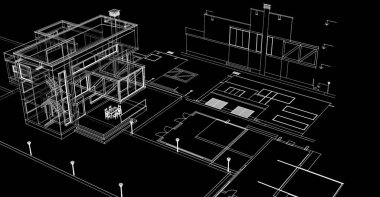 mimarlık evi çizimi 3d oluşturma