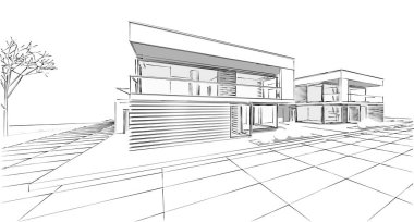 mimarlık konsepti 3D görüntüleme