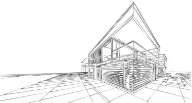 mimarlık konsepti 3D görüntüleme