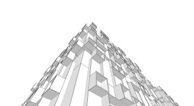 soyut mimari 3d çizim