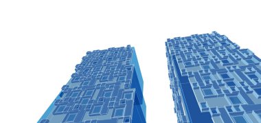 soyut mimari 3d çizim