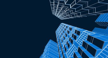 soyut mimari 3d çizim