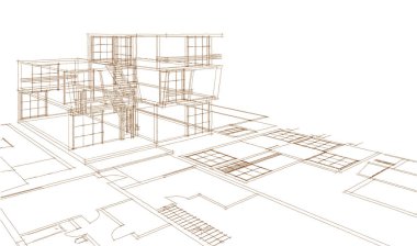 ev mimarisi çizimi 3d oluşturma