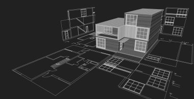 ev mimarisi çizimi 3d oluşturma